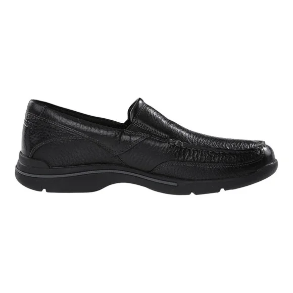 Rockport Eberdon Black Leather Slip On Loafer Shoes Men 13W - Picture 6 of 11